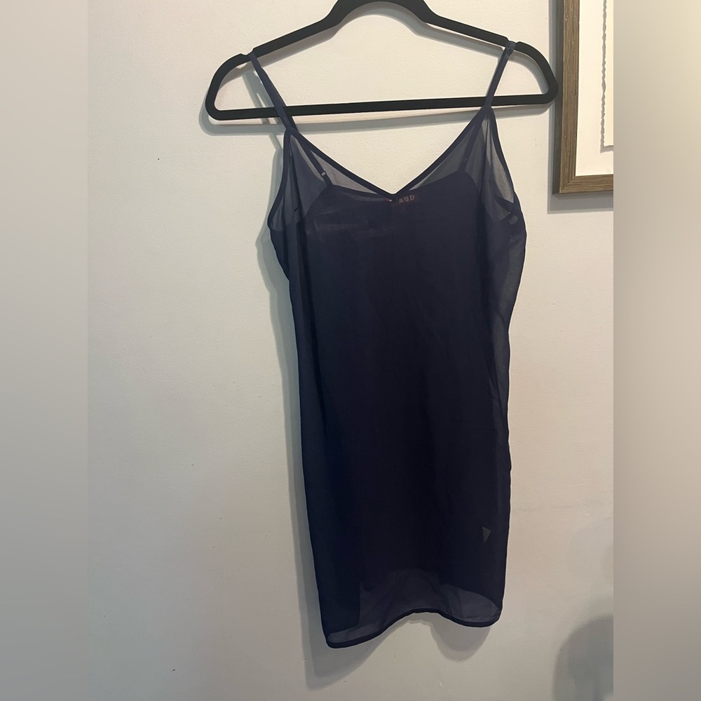 Staud Navy Blue Size 4 and 0 Sheer Dress Teddy Nightgown